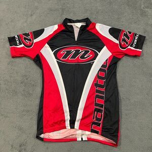 Answer Products Black Red Manitou Shortsleeve Full Zip Race Jersey Men's Size S